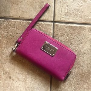 Hot Pink MK Wallet